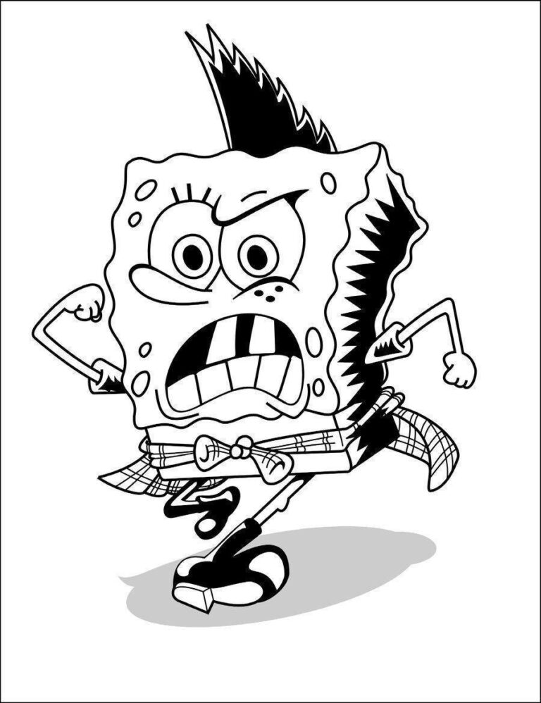 Desenhos do Bob Esponja para Imprimir e Colorir