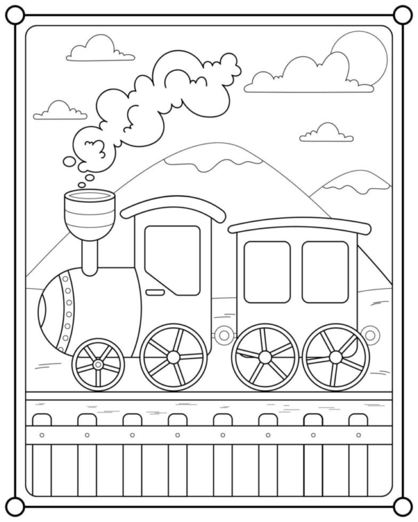 Desenhos de Trem para Imprimir e Colorir