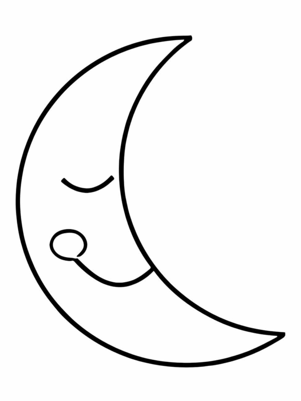 Desenhos de Lua para Imprimir e Colorir
