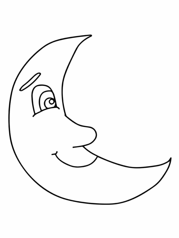 Desenhos de Lua para Imprimir e Colorir