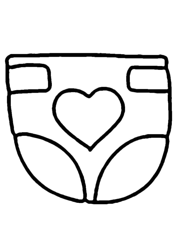 Desenhos de Fralda para Imprimir e Colorir