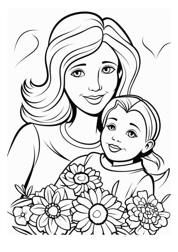 50+ Desenhos de Dia das Mães para Colorir