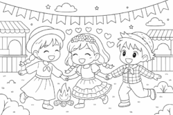 Desenhos de Desenhos de Festa Junina para Colorir para Imprimir e Colorir