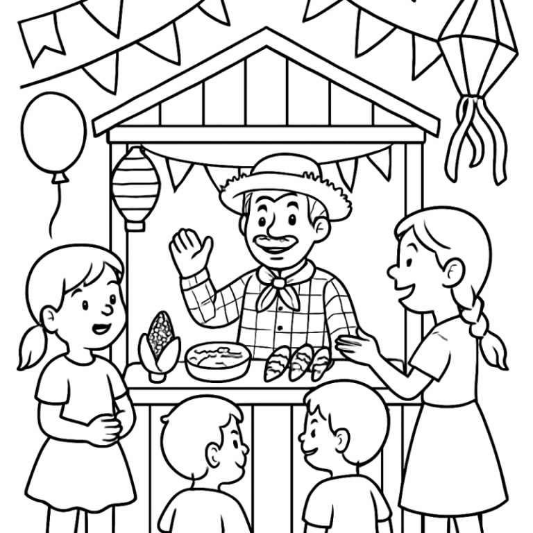 Desenhos de Desenhos de Festa Junina para Colorir para Imprimir e Colorir