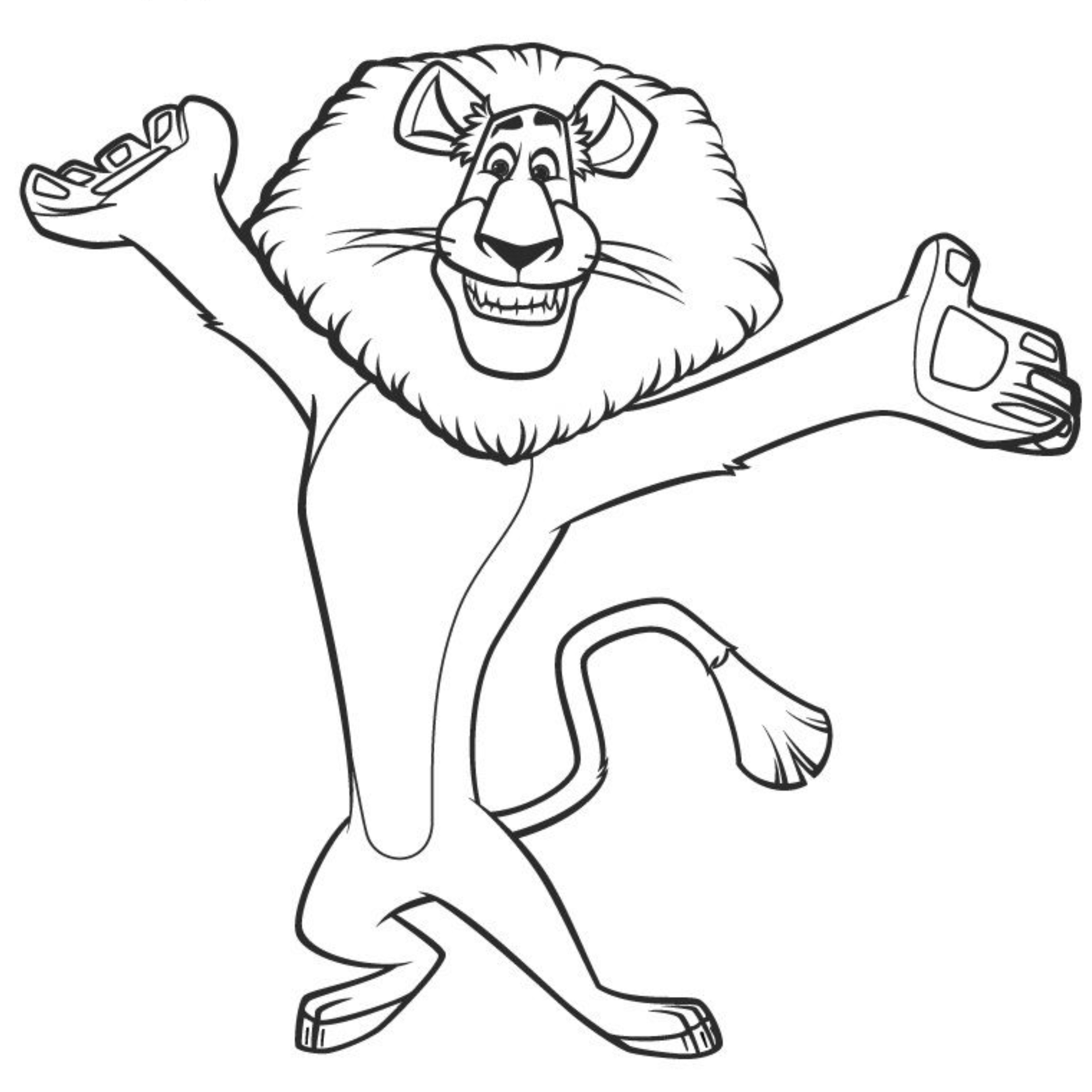 Desenhos de Madagascar para Imprimir e Colorir