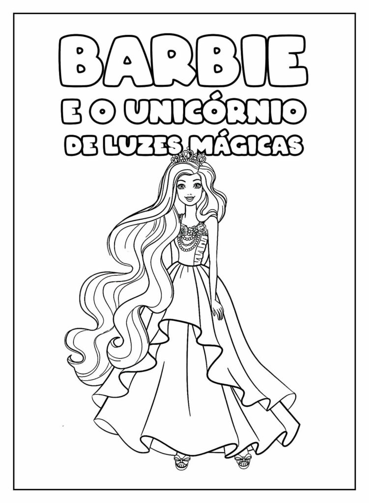 Barbie e Unicórnio de Luzes Mágicas