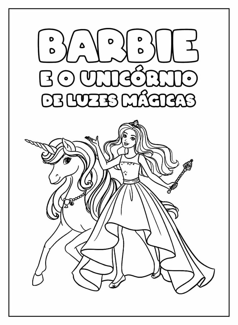 Barbie e Unicórnio de Luzes Mágicas
