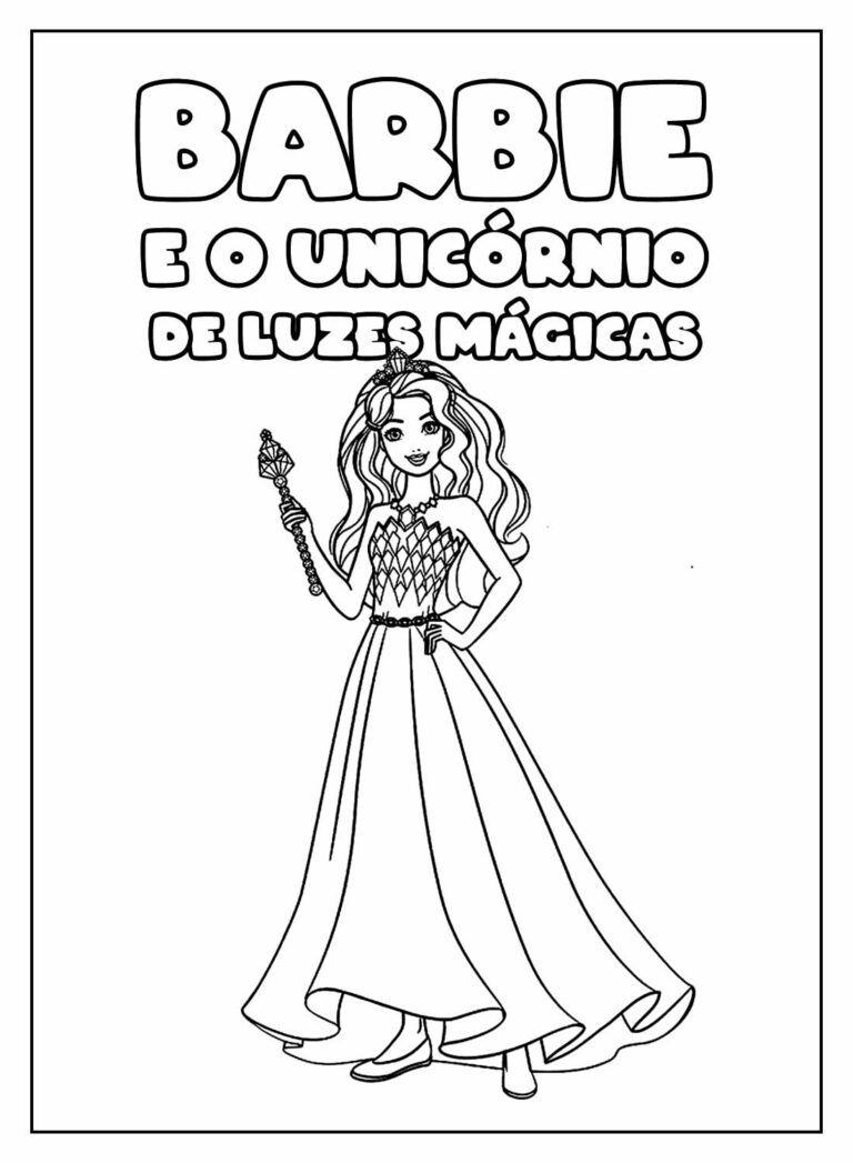 Barbie e Unicórnio de Luzes Mágicas