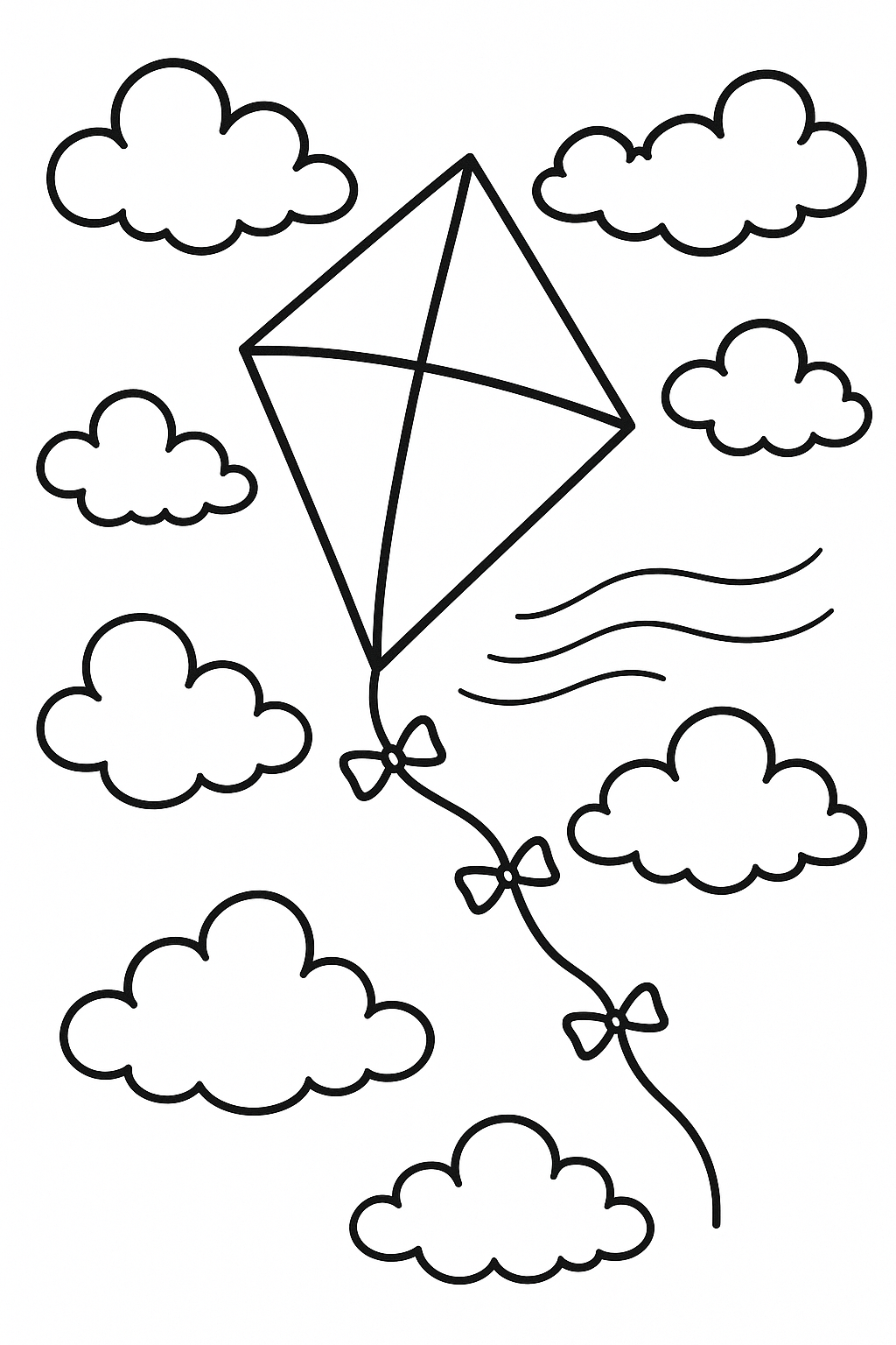Desenhos de Pipa para Imprimir e Colorir