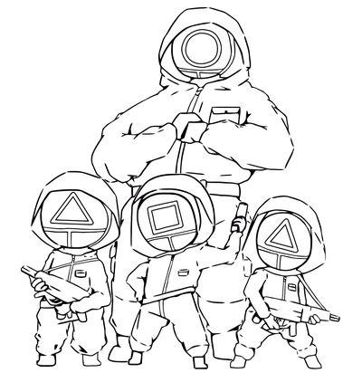 Desenhos de Round 6 para Imprimir e Colorir