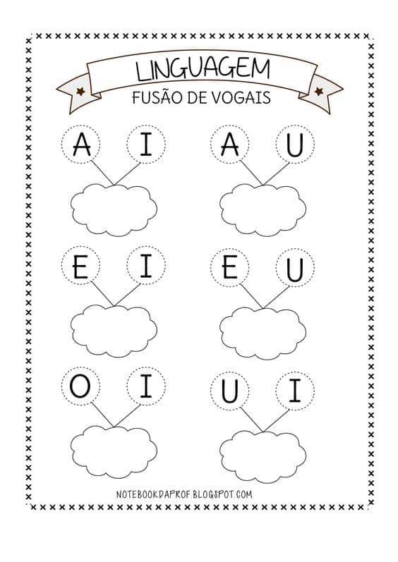 Desenhos de Atividades de Alfabetização para Imprimir e Colorir