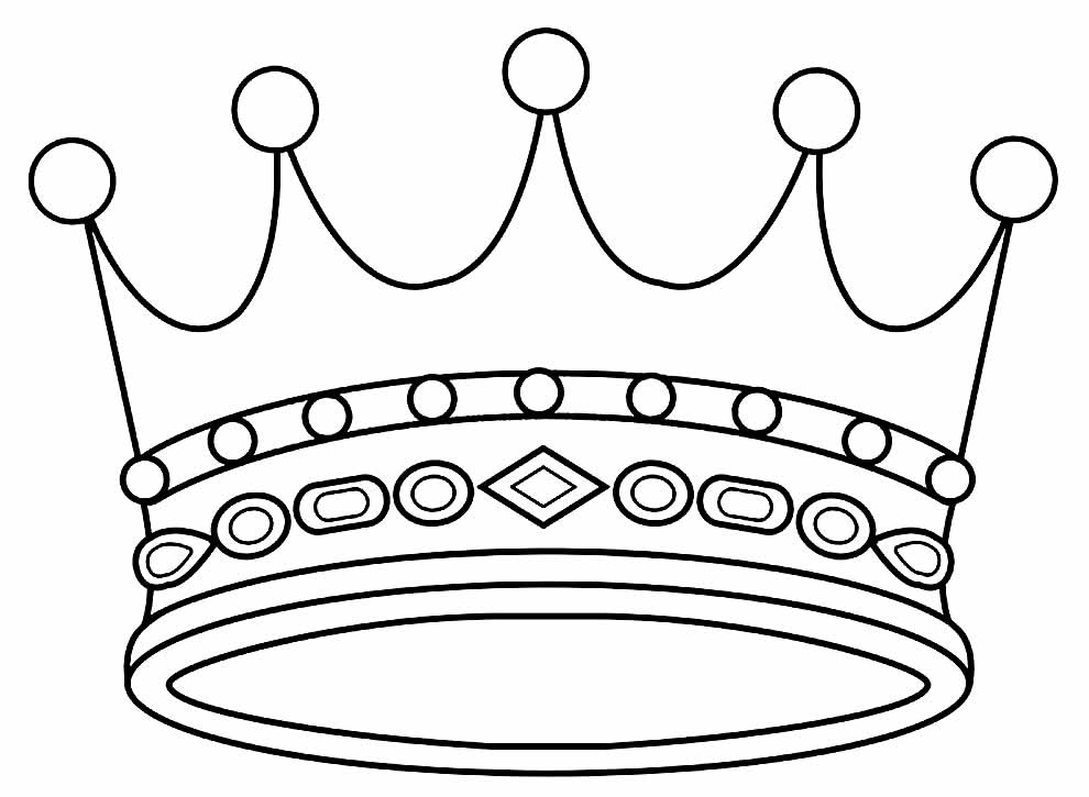 Desenhos de Coroa para Imprimir e Colorir