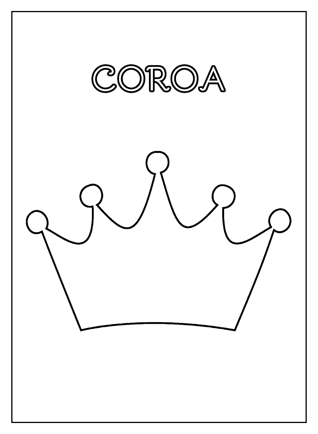Desenhos de Coroa para Imprimir e Colorir