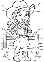 Desenhos de Boiadeirinha para Imprimir e Colorir