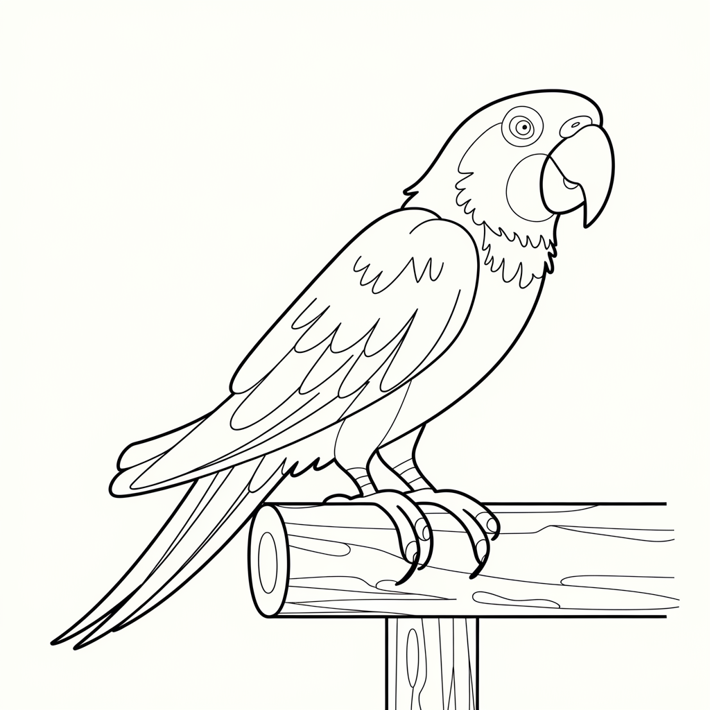Desenhos de Papagaio para Imprimir e Colorir