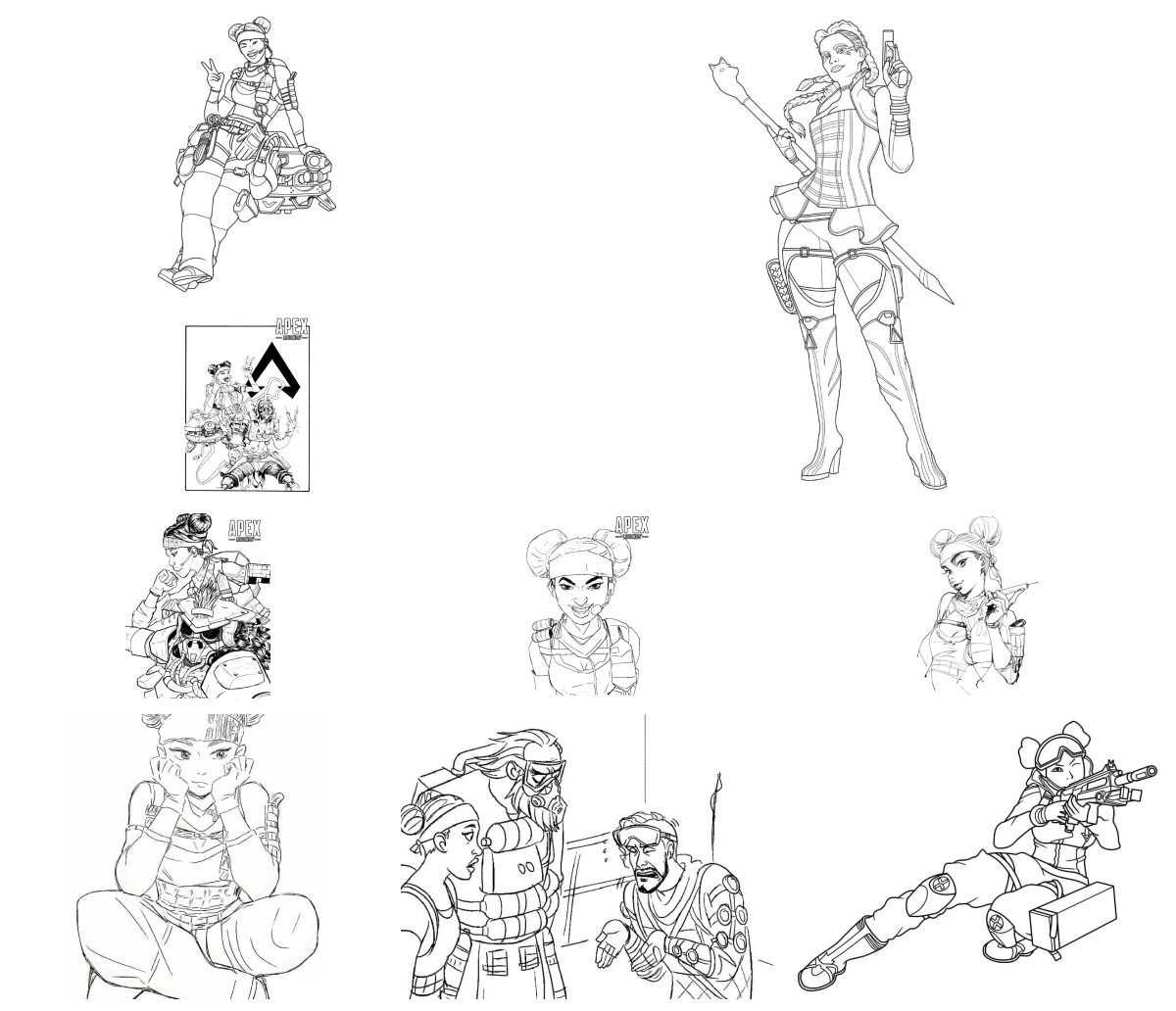 41 desenhos de Apex Legends — Para colorir e imprimir 41 desenhos de Apex Legends — Para colorir e imprimir