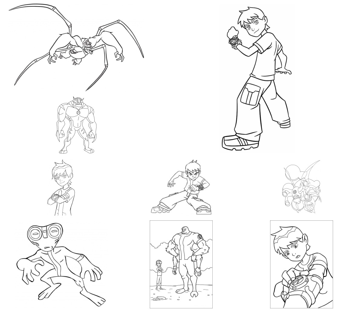 36 desenhos de Ben 10 — Para colorir e imprimir 36 desenhos de Ben 10 — Para colorir e imprimir