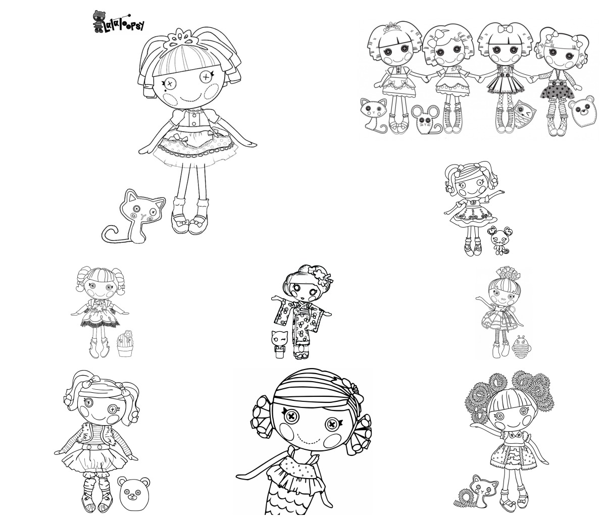 20 desenhos de Lalaloopsy — Para colorir e imprimir 20 desenhos de Lalaloopsy — Para colorir e imprimir