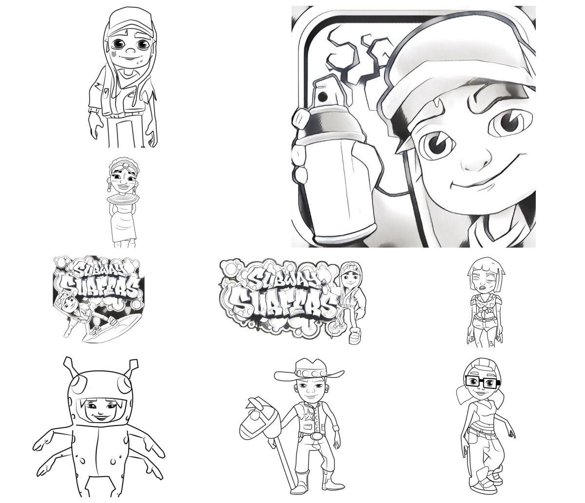 61 desenhos de Subway Surfers — Para colorir e imprimir 61 desenhos de Subway Surfers — Para colorir e imprimir