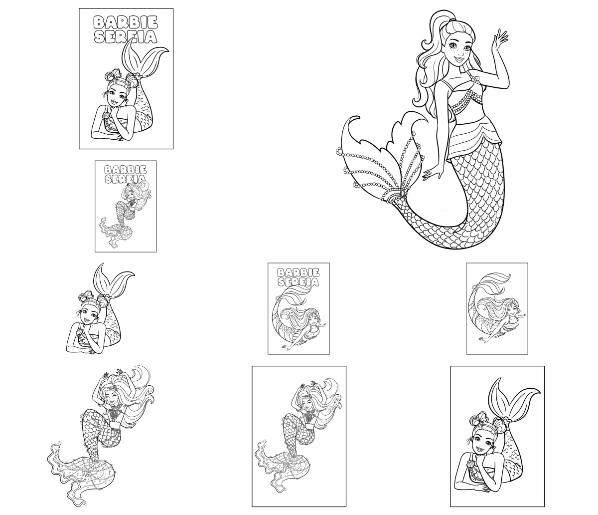 19 desenhos de Barbie Sereia — Para colorir e imprimir 19 desenhos de Barbie Sereia — Para colorir e imprimir