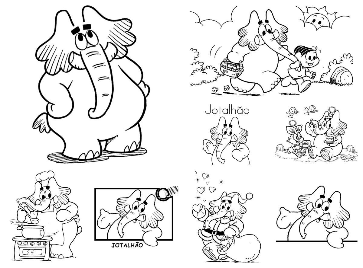 8 desenhos de Jotalhão — Para colorir e imprimir