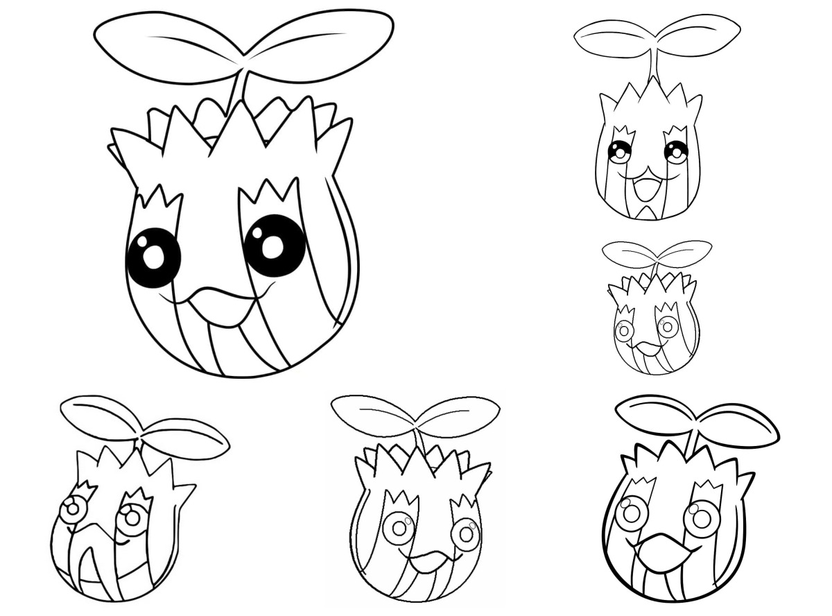 6 desenhos de Sunkern — Para colorir e imprimir