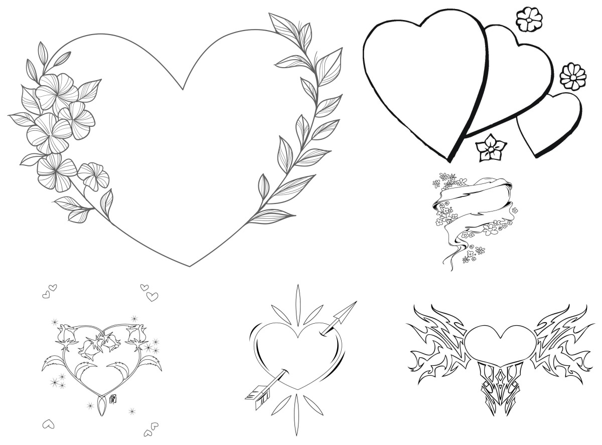 29 desenhos de Coração — Para colorir e imprimir 29 desenhos de Coração — Para colorir e imprimir