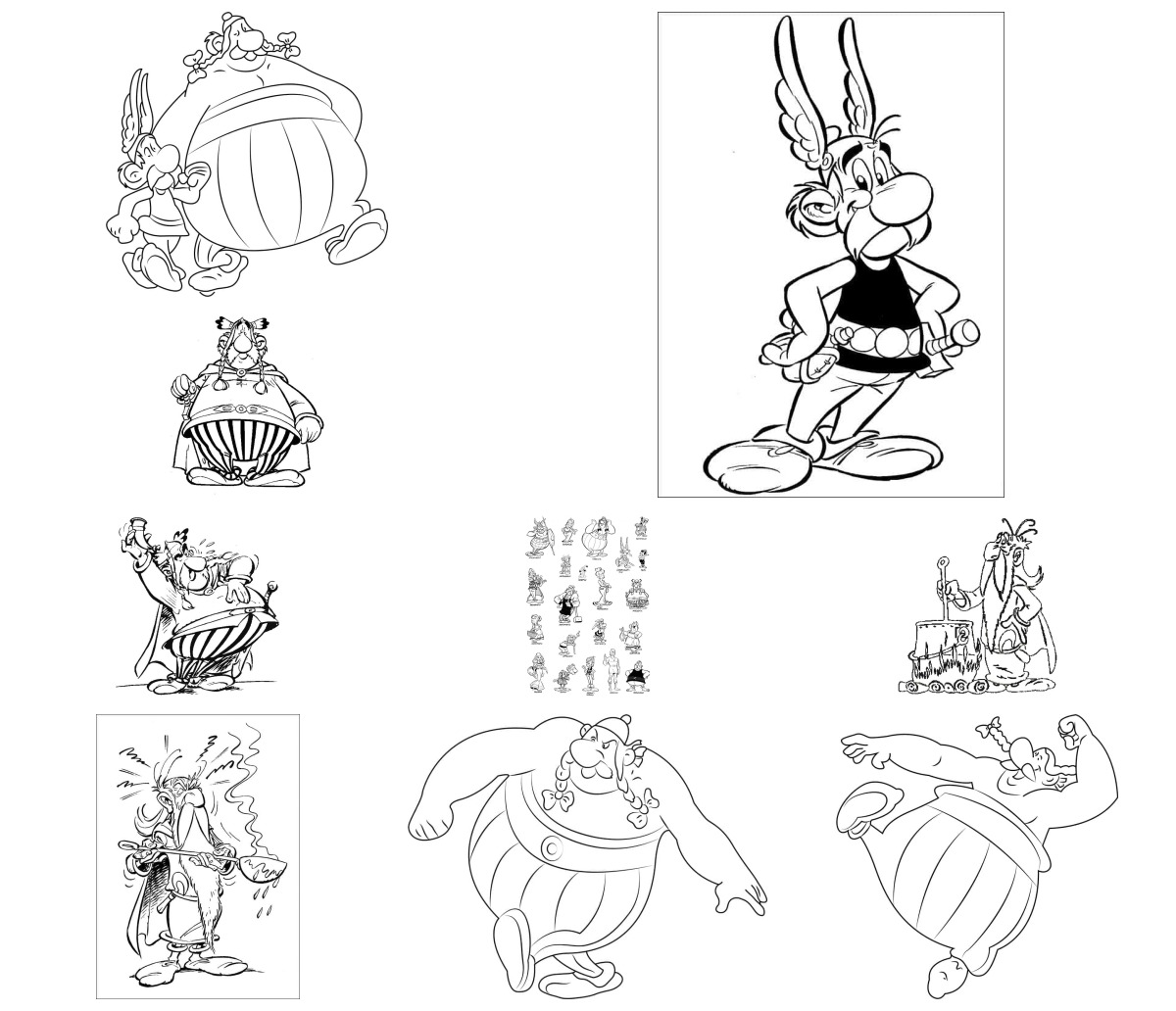 55 desenhos de Asterix — Para colorir e imprimir