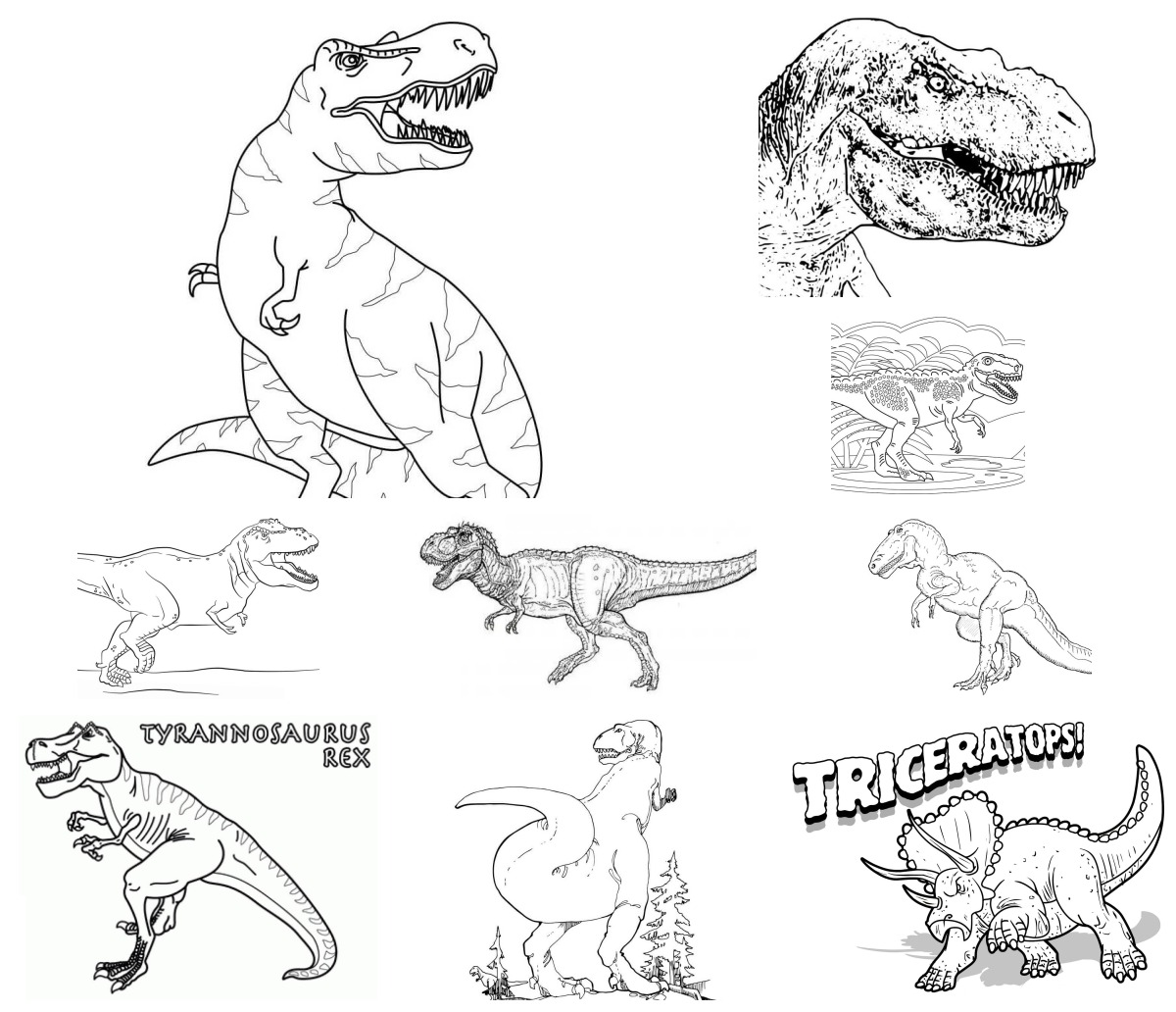 59 desenhos de Jurassic Park — Para colorir e imprimir