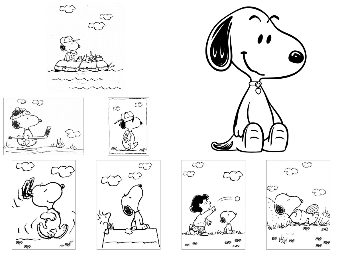 11 desenhos de Snoopy — Para colorir e imprimir