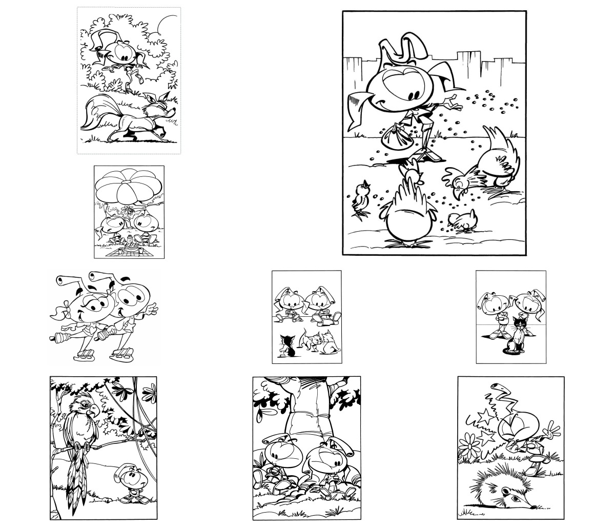 15 desenhos de Snorks — Para colorir e imprimir