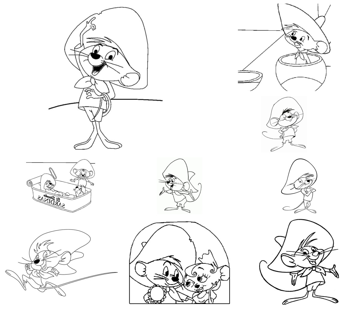 20 desenhos de Ligeirinho — Para colorir e imprimir