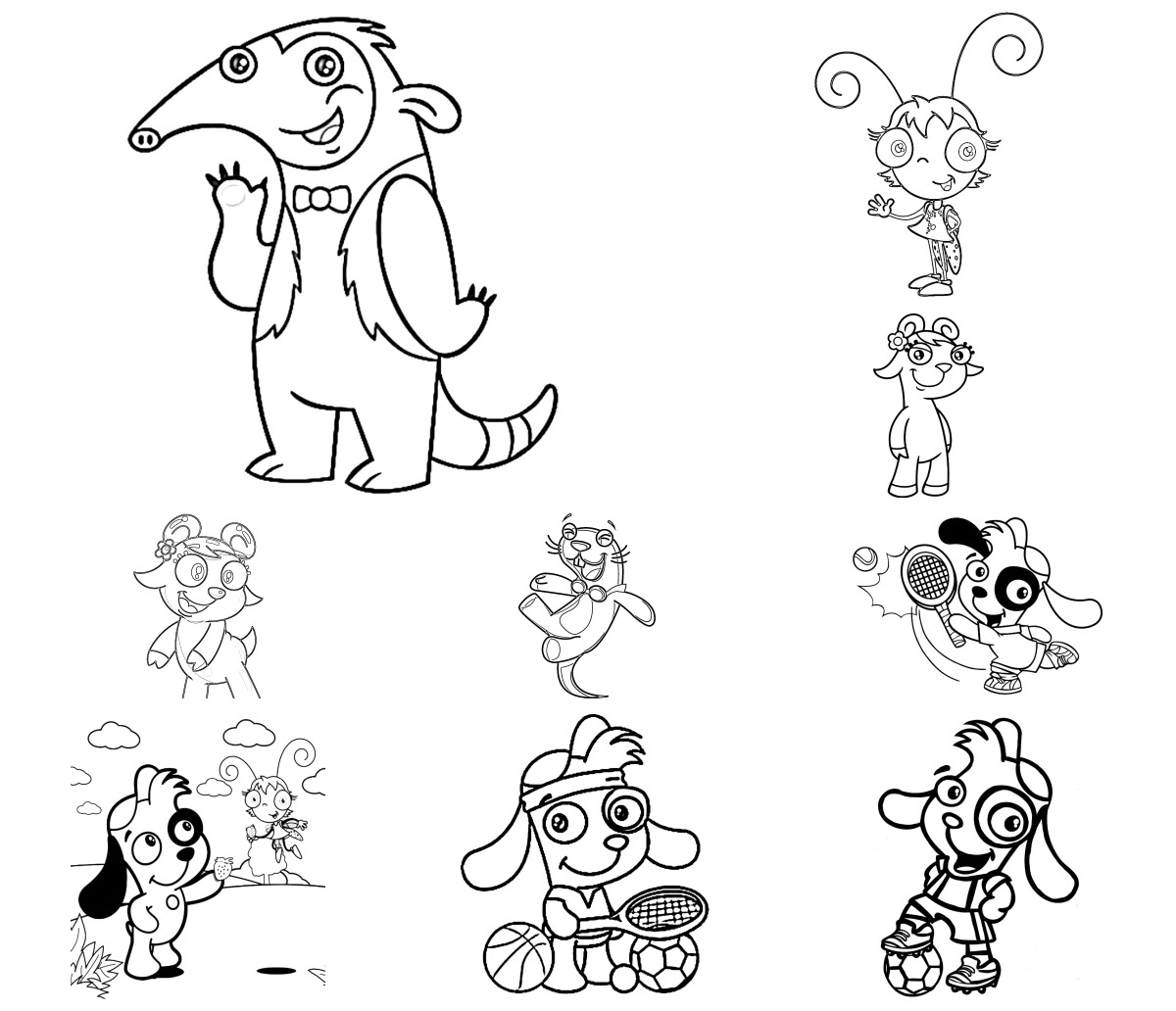 16 desenhos de Doki — Para colorir e imprimir