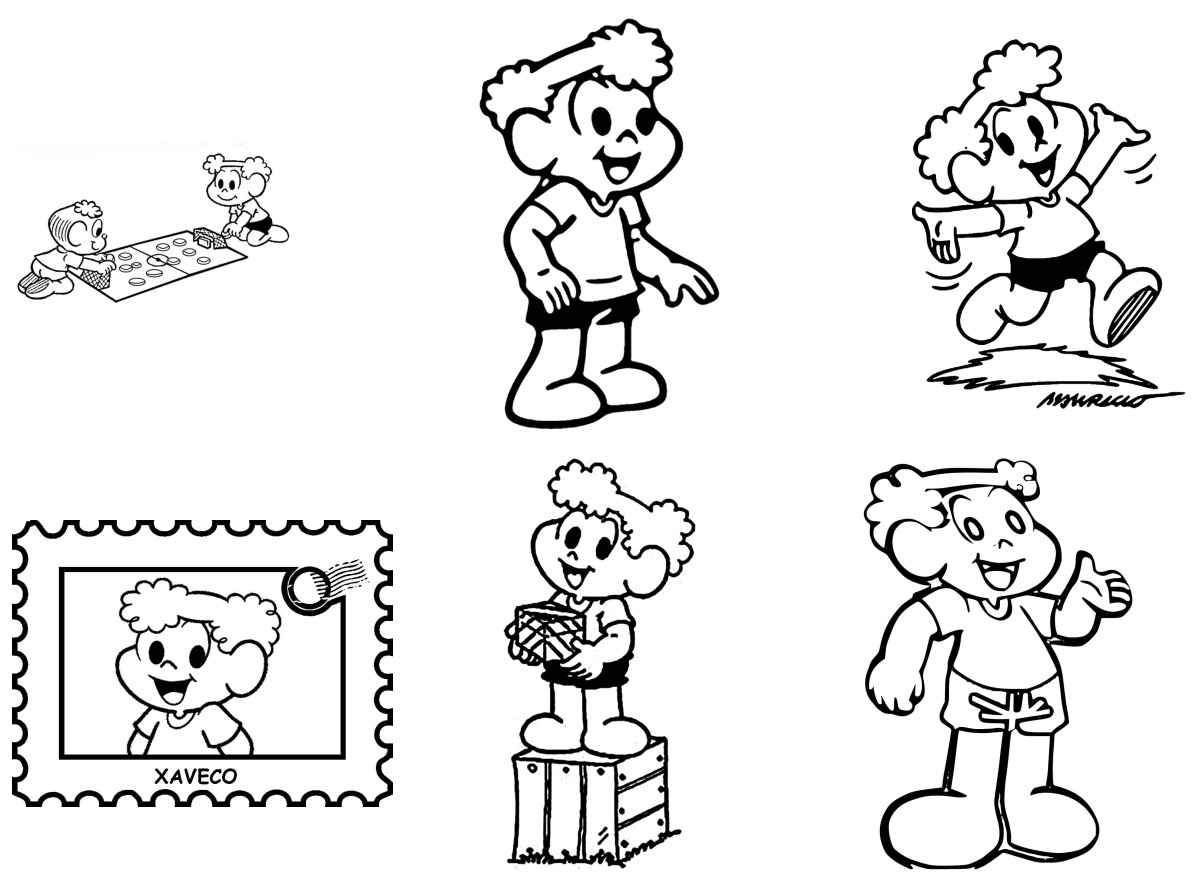 6 desenhos de Xaveco — Para colorir e imprimir