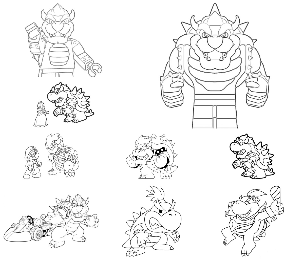 20 desenhos de Bowser — Para colorir e imprimir 20 desenhos de Bowser — Para colorir e imprimir