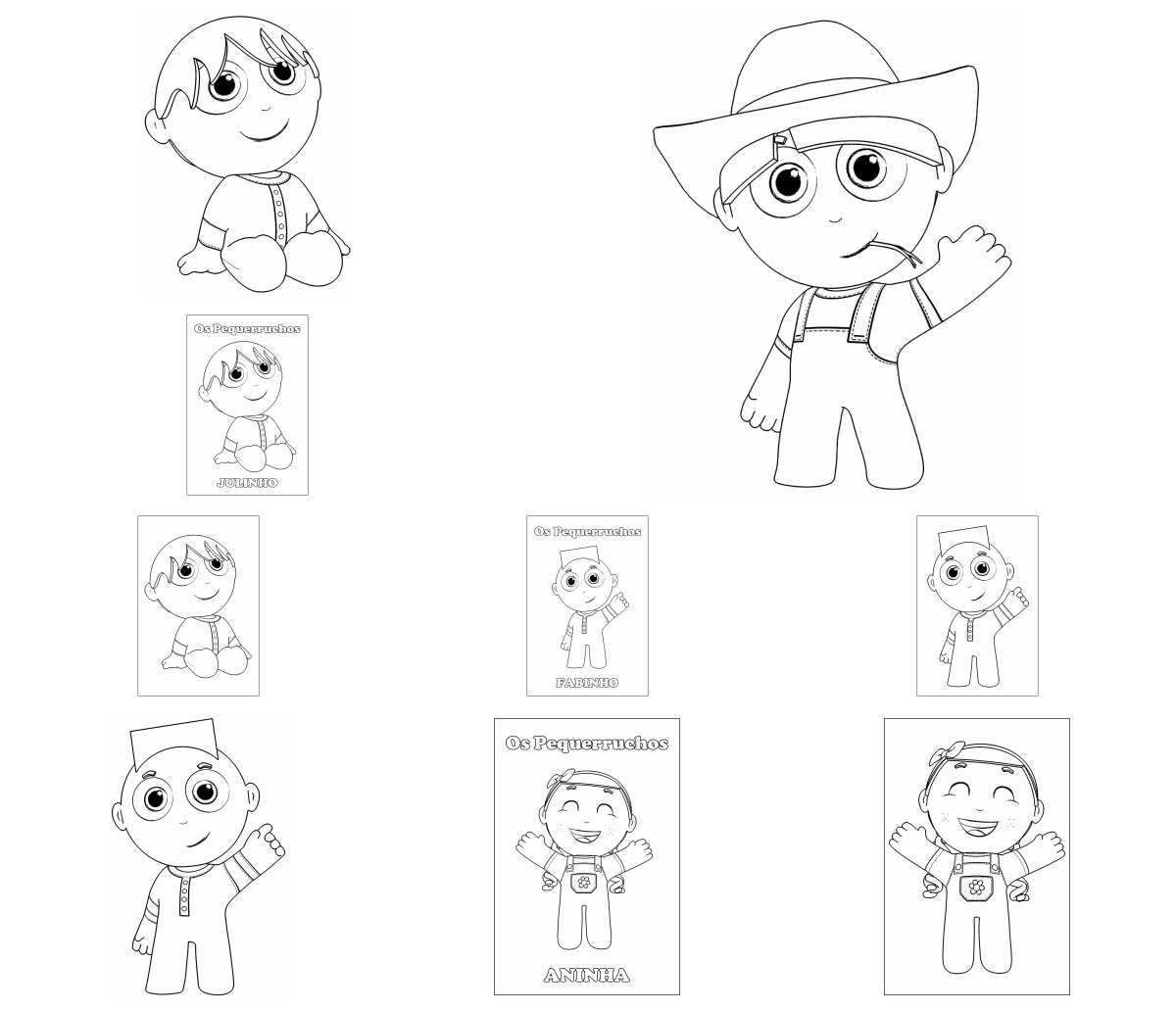 21 desenhos de Os Pequerruchos — Para colorir e imprimir