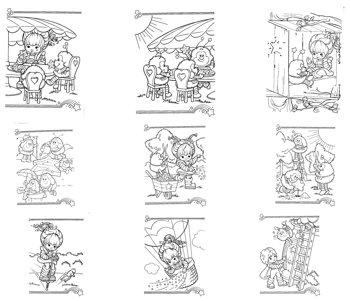 36 desenhos de Rainbow Brite — Para colorir e imprimir