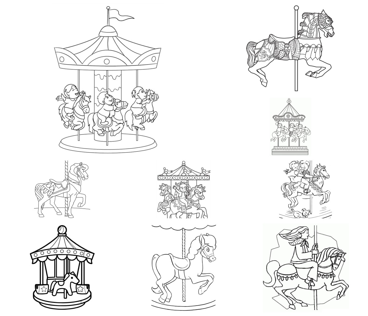 20 desenhos de Carrossel — Para colorir e imprimir