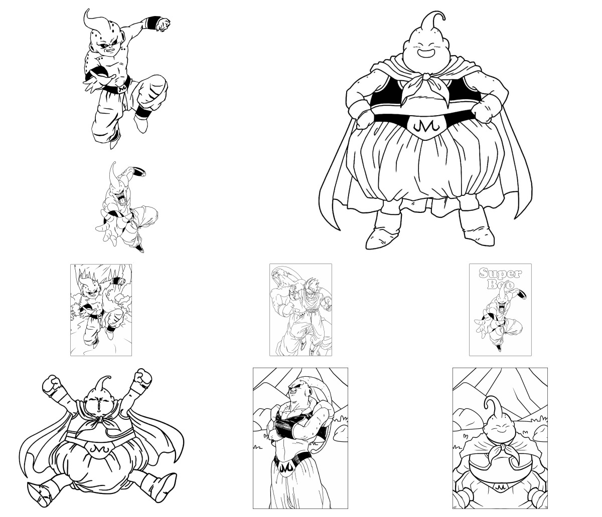 28 desenhos de Majin Boo — Para colorir e imprimir 28 desenhos de Majin Boo — Para colorir e imprimir