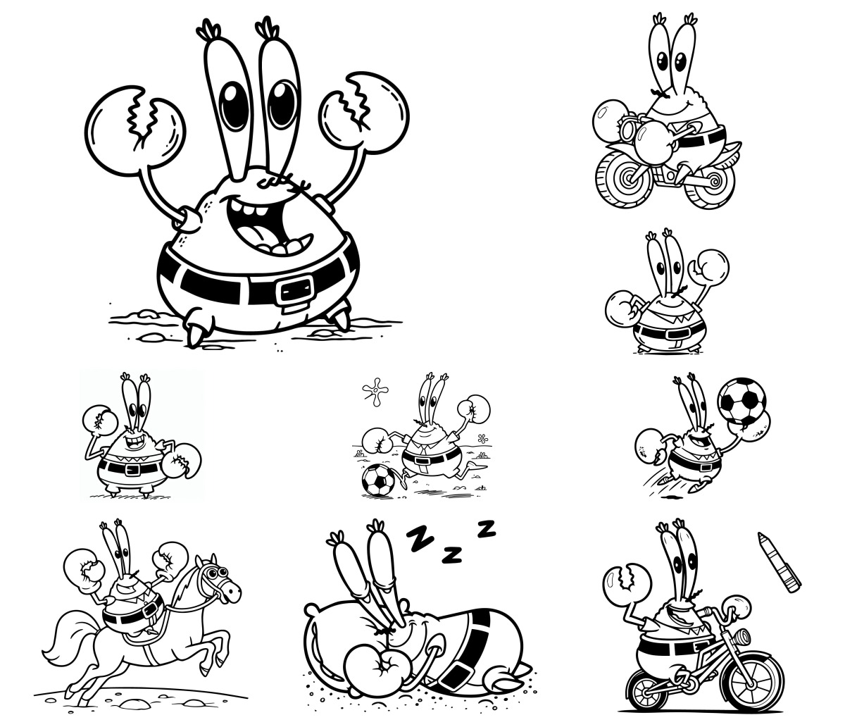 44 desenhos de Seu Sirigueijo — Para colorir e imprimir 44 desenhos de Seu Sirigueijo — Para colorir e imprimir