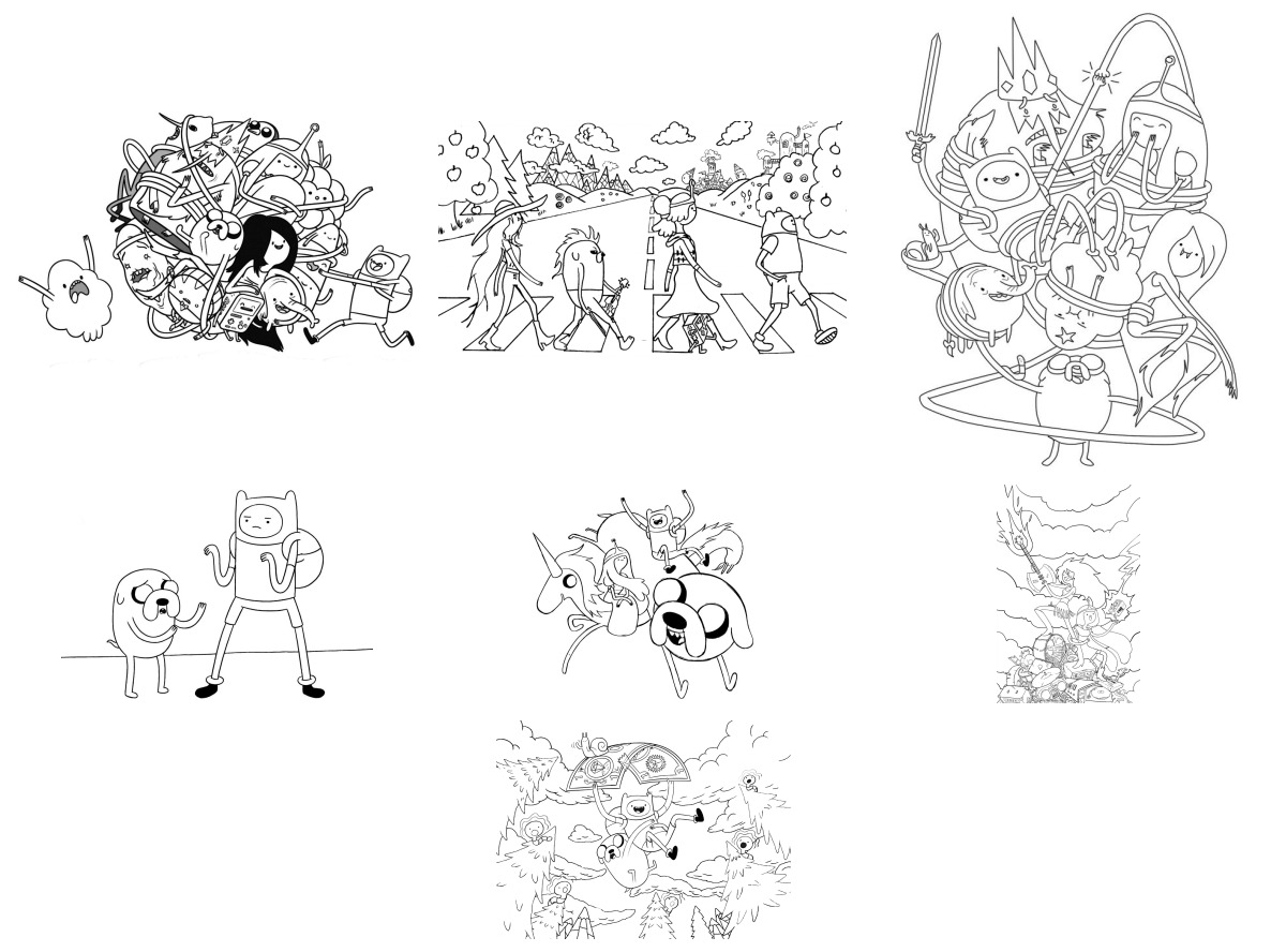 30 desenhos de Hora de Aventura — Para colorir e imprimir 30 desenhos de Hora de Aventura — Para colorir e imprimir