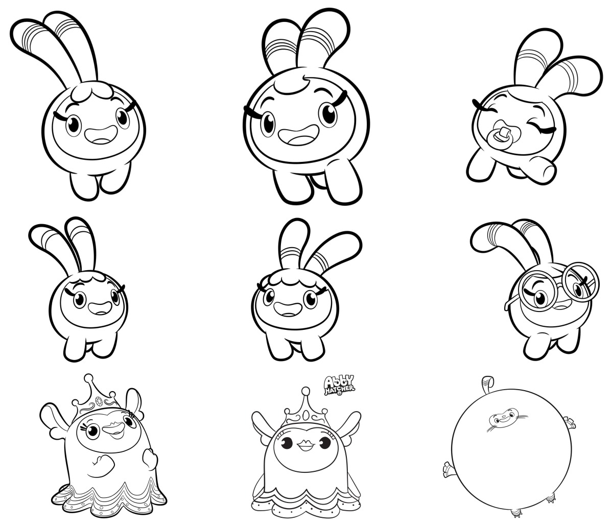 25 desenhos de Abby Hatcher — Para colorir e imprimir