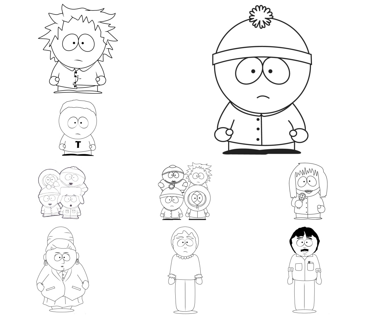 20 desenhos de South Park — Para colorir e imprimir 20 desenhos de South Park — Para colorir e imprimir