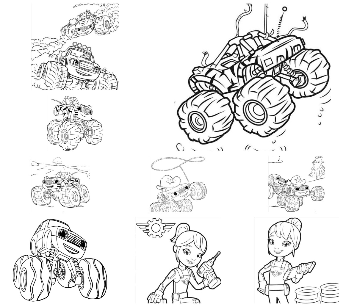 29 desenhos de Blaze e as Monster Machines — Para colorir e imprimir