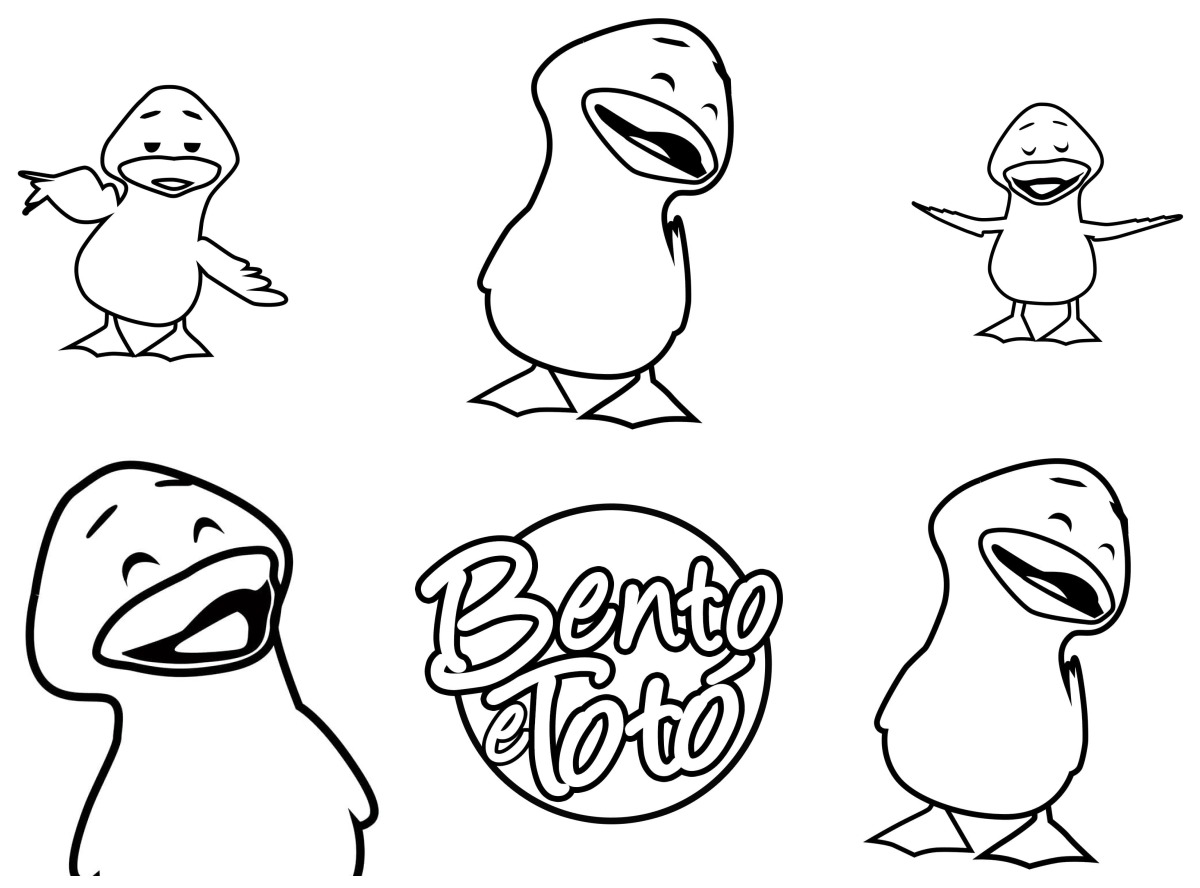 6 desenhos de Bento e Totó — Para colorir e imprimir 6 desenhos de Bento e Totó — Para colorir e imprimir