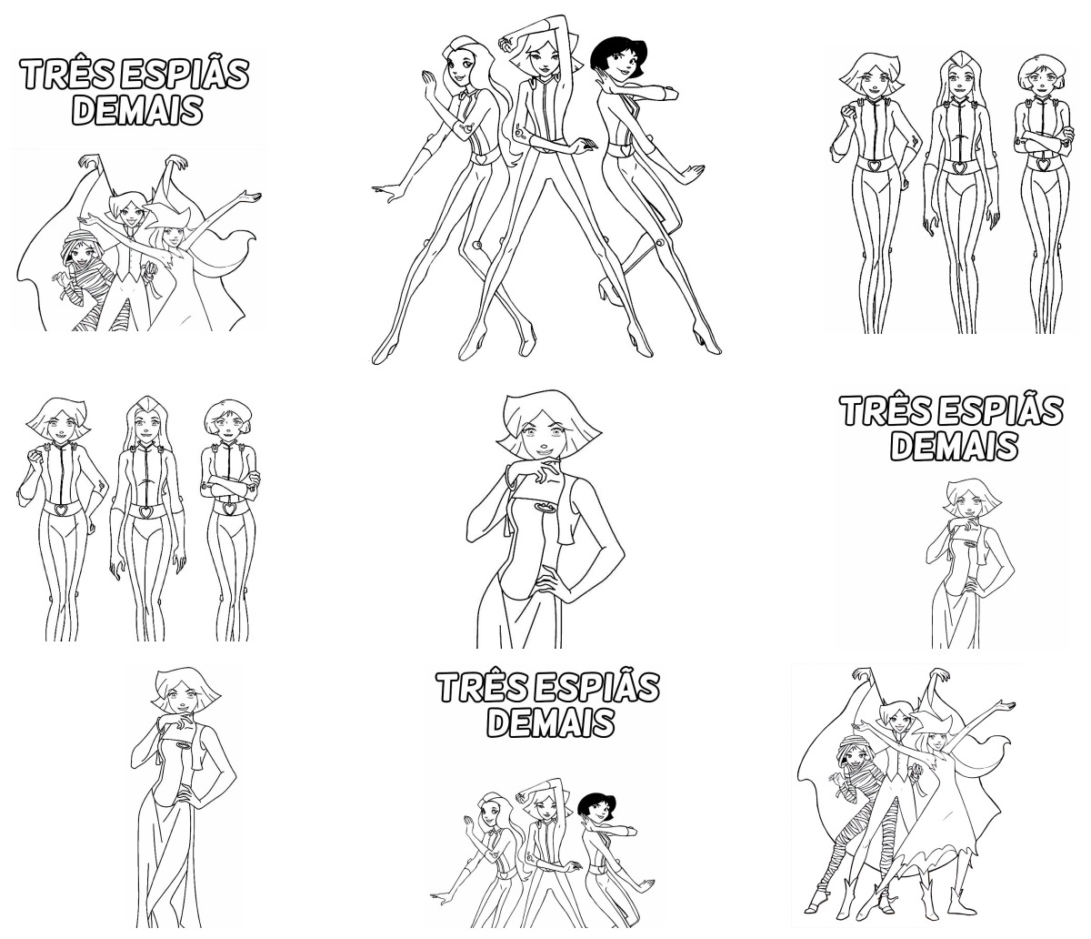 24 desenhos de Três Espiãs Demais — Para colorir e imprimir 24 desenhos de Três Espiãs Demais — Para colorir e imprimir