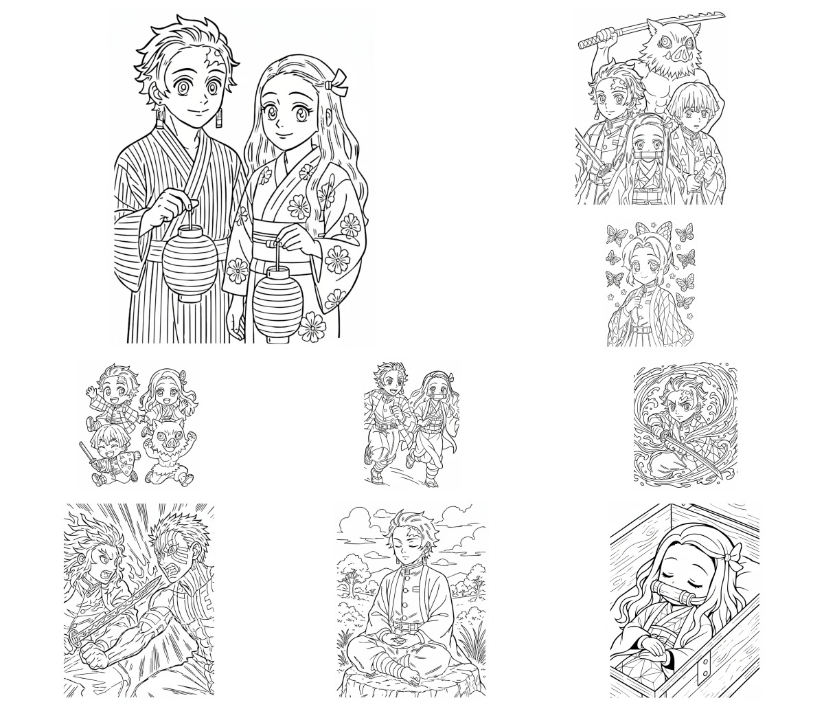 17 desenhos de Demon Slayer — Para colorir e imprimir 17 desenhos de Demon Slayer — Para colorir e imprimir