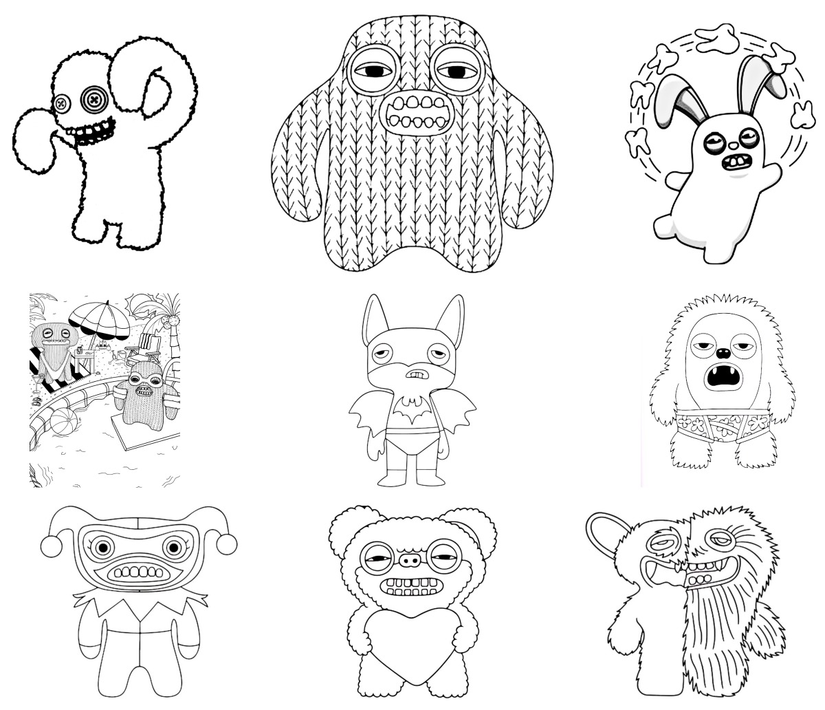 20 desenhos de Fugglers — Para colorir e imprimir
