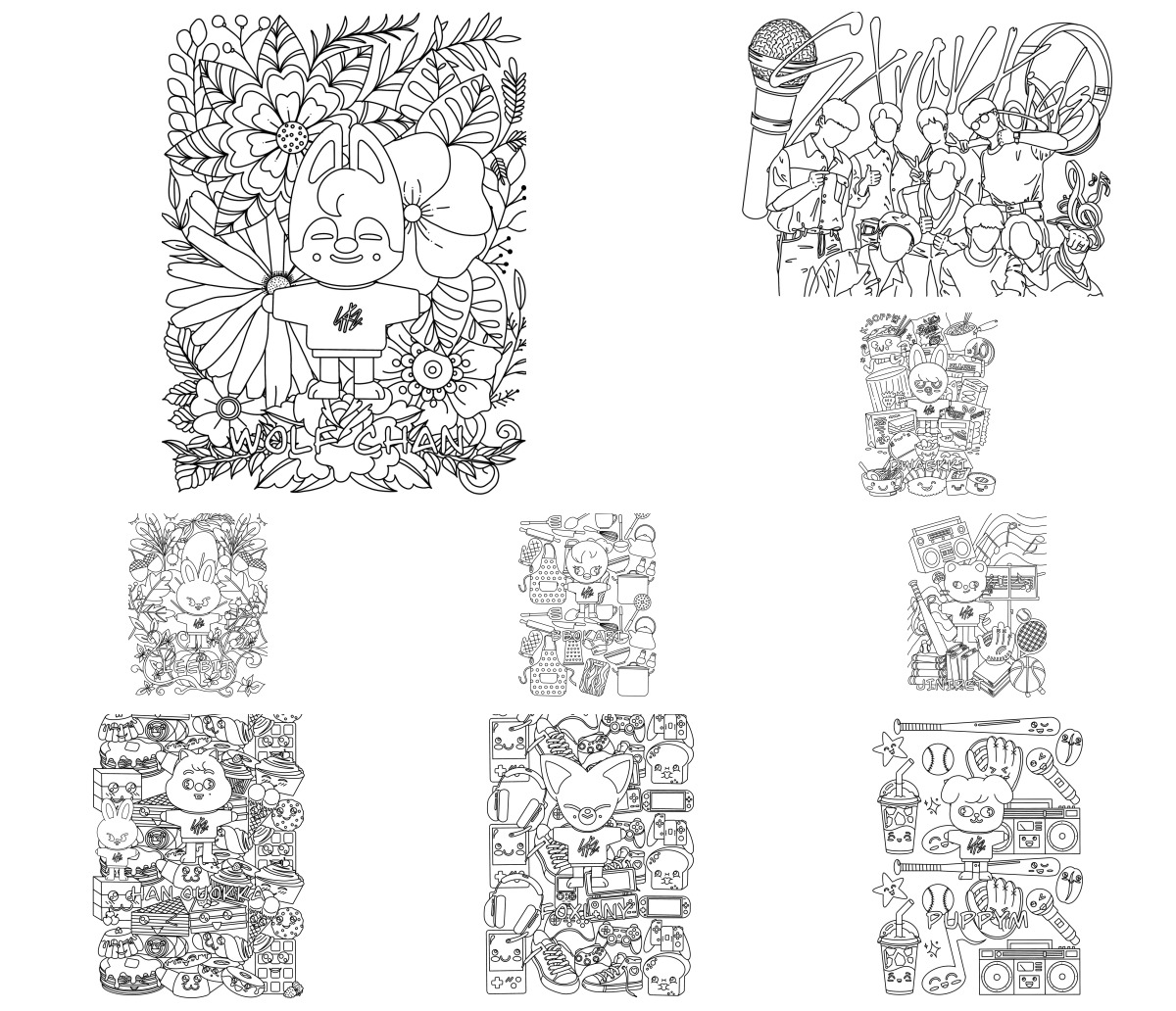13 desenhos de Stray Kids — Para colorir e imprimir