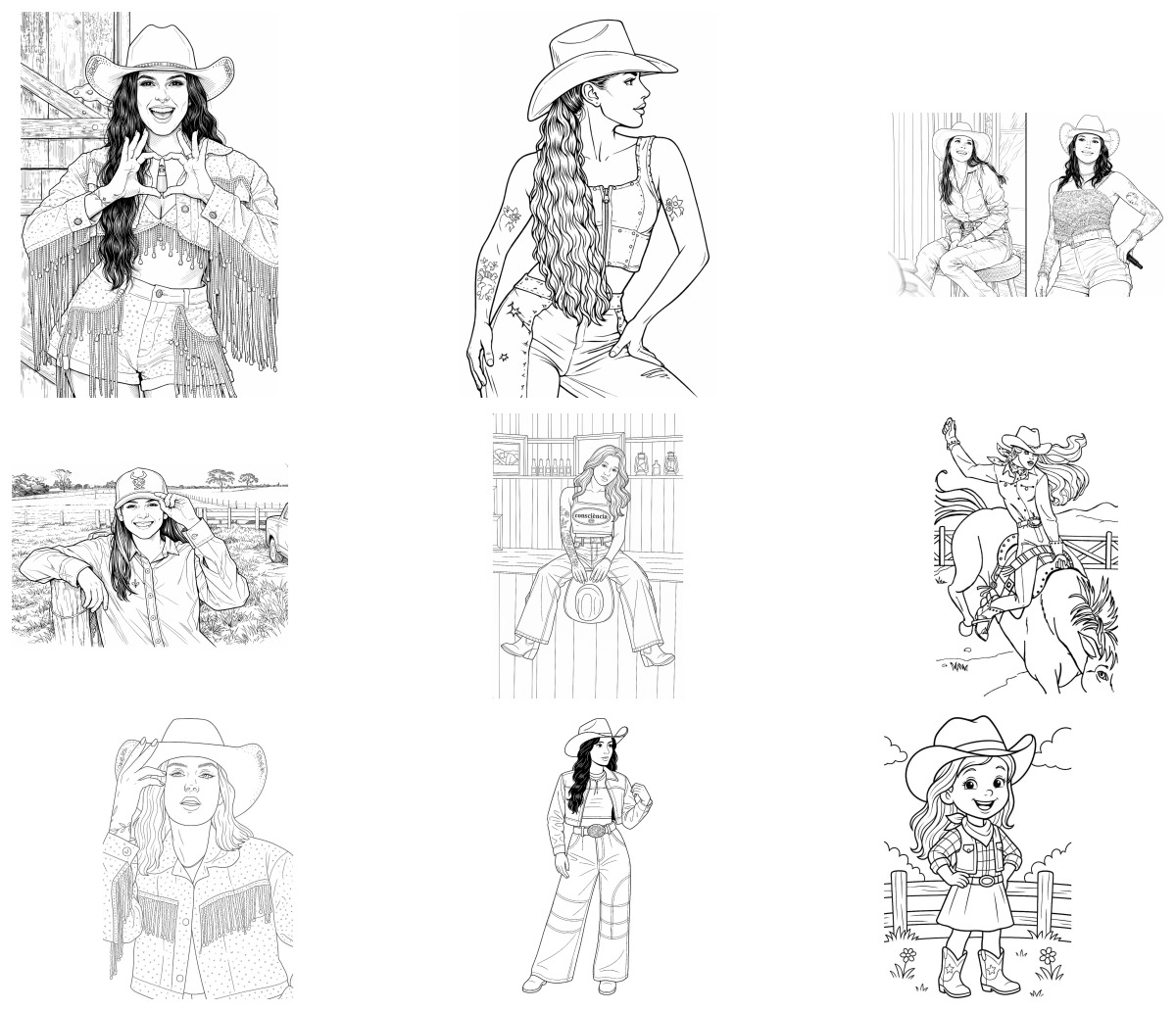 13 desenhos de Ana Castela — Para colorir e imprimir 13 desenhos de Ana Castela — Para colorir e imprimir